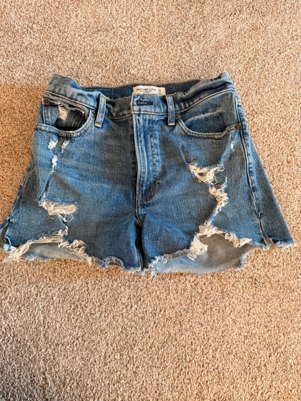 Abercrombie & Fitch Light Blue High-Rise Mom Jeans